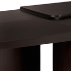 The Brutalist Rectangular Coffee Table by Ethnicraft from tabletop close-up.