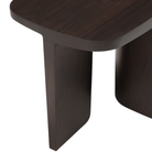 The Brutalist Side Table by Ethnicraft from the leg and edge detail.