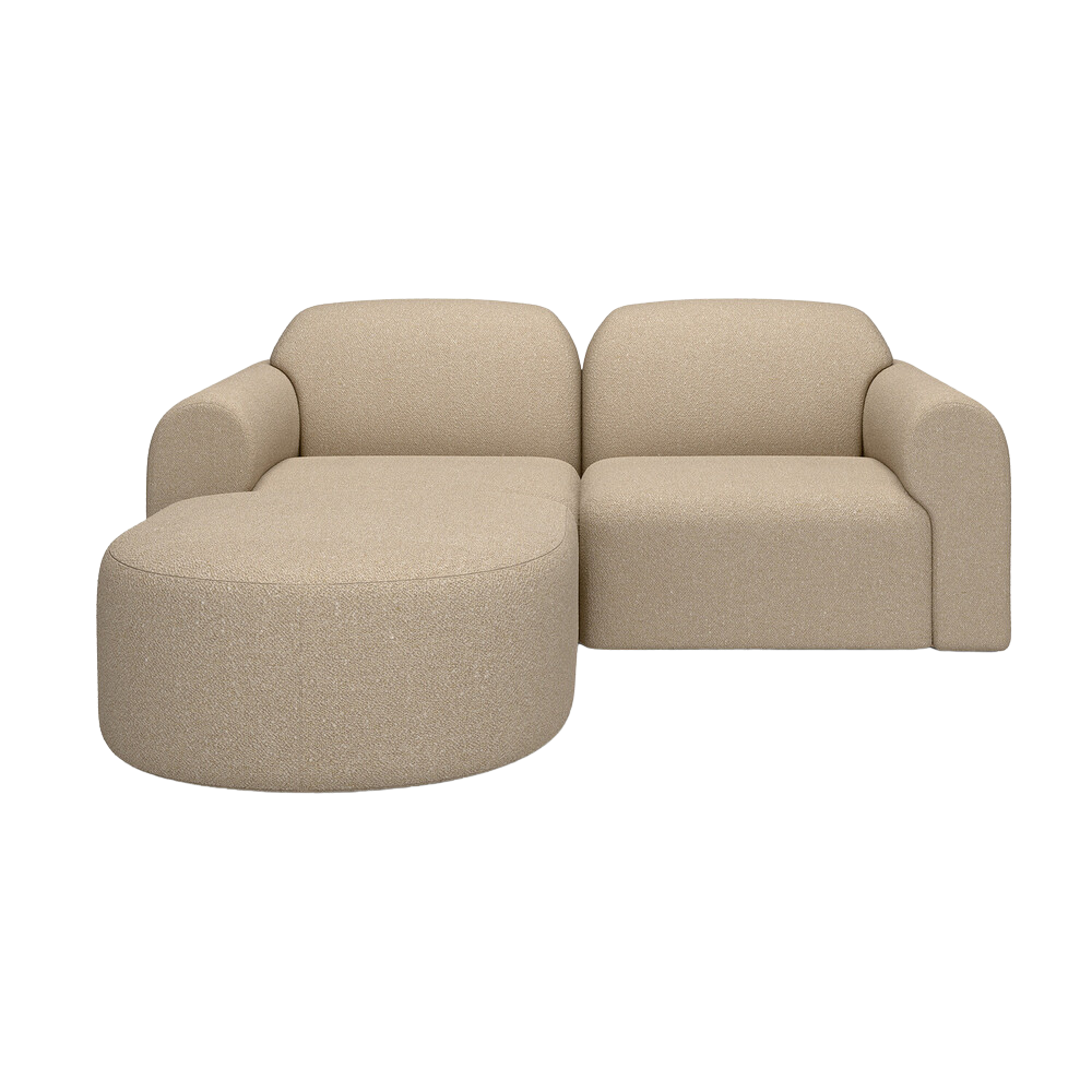 The Bulky Modular Sofa Set, Round 1-2 Left in Almond from Ethnicraft.