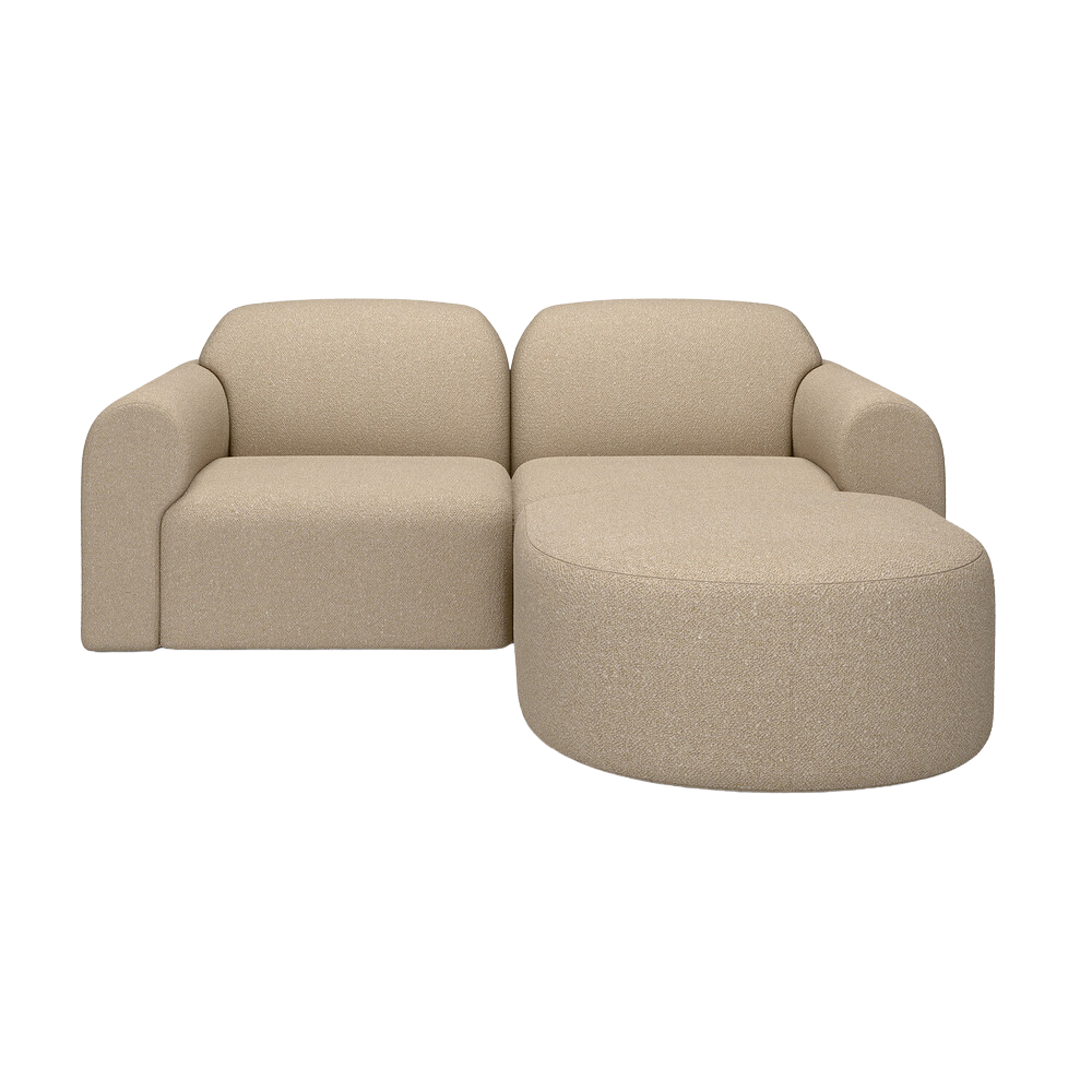 The Bulky Modular Sofa Set, Round 1-2, Right in Almond from Ethnicraft.