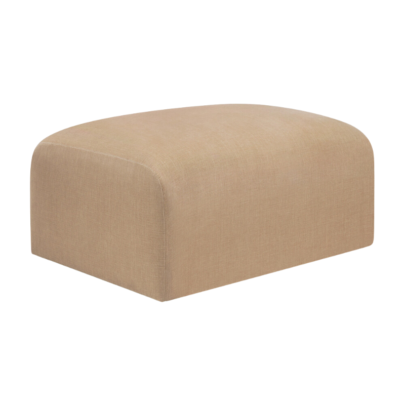 The Bulky Footstool by Ethnicraft from the side angle.