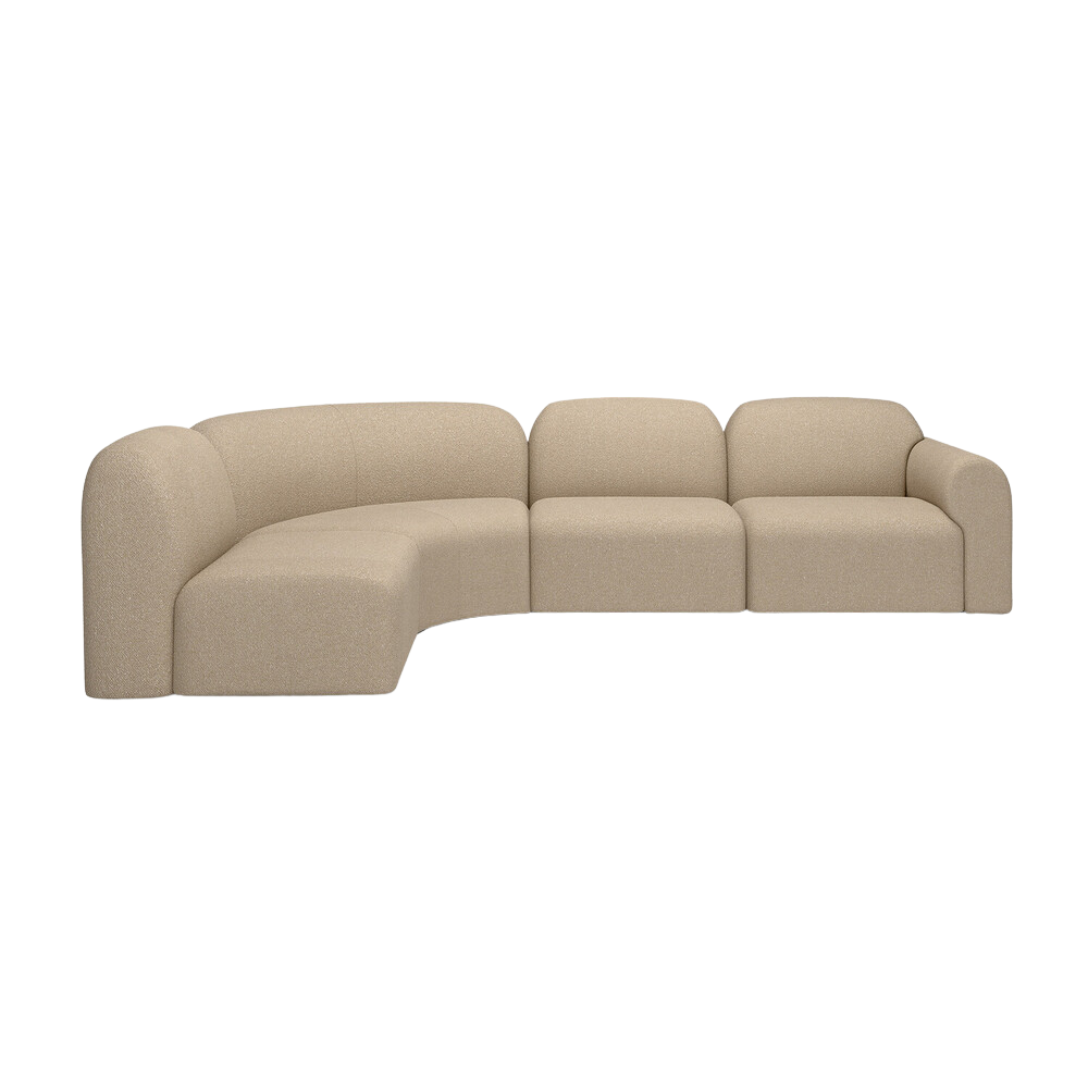 The Bulky Modular Corner Sofa Set Left Almond from Ethnicraft.