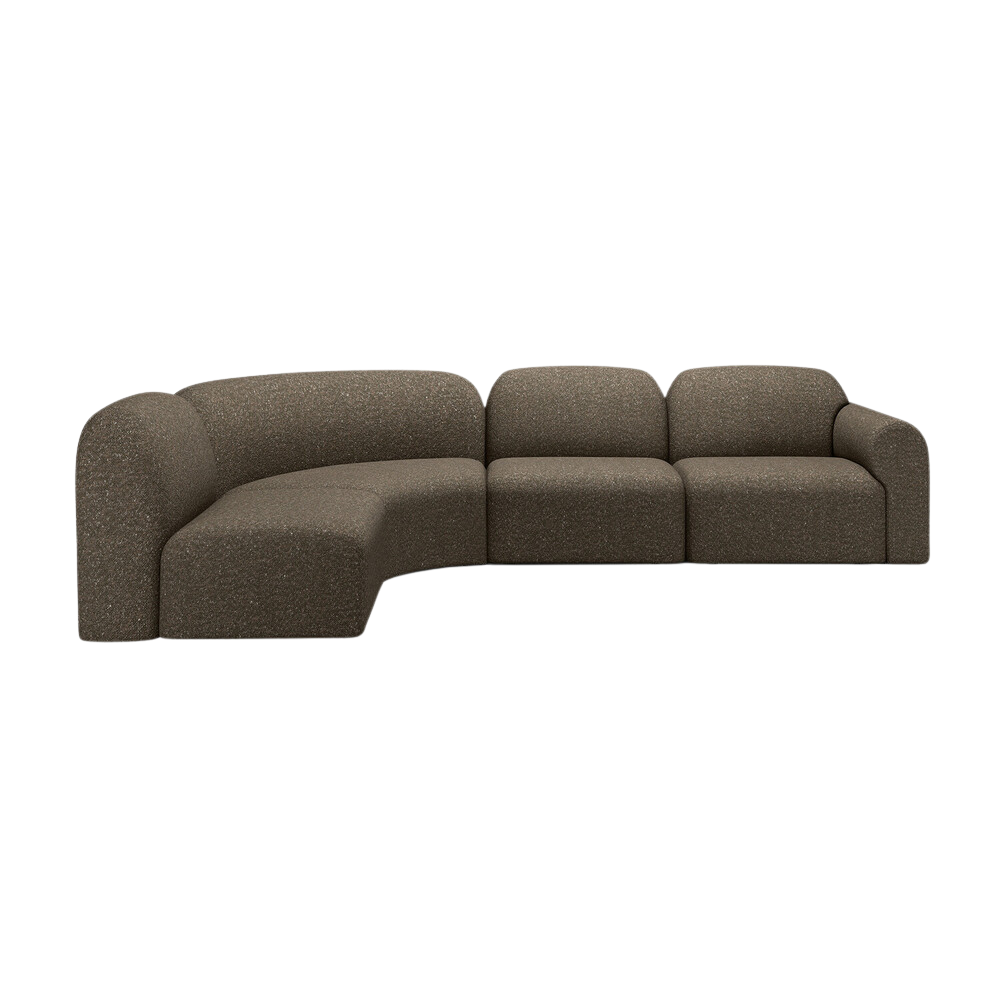 The Bulky Modular Corner Sofa Left Set Cedar from Ethnicraft.
