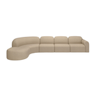 The Bulky Modular Semi-Circle Round Sofa Set Left Almond from Ethnicraft.