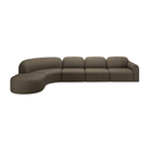 The Bulky Modular Semi-Circle Round Sofa Set Left Cedar from Ethnicraft.