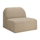 The Bulky Modular Sofa 1-Seater Almond from Ethnicraft with a side angle.