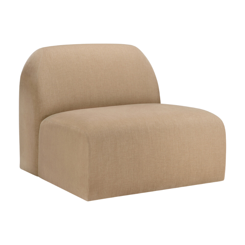 The Bulky Modular Sofa 1 Seater by Ethnicraft from an angle.