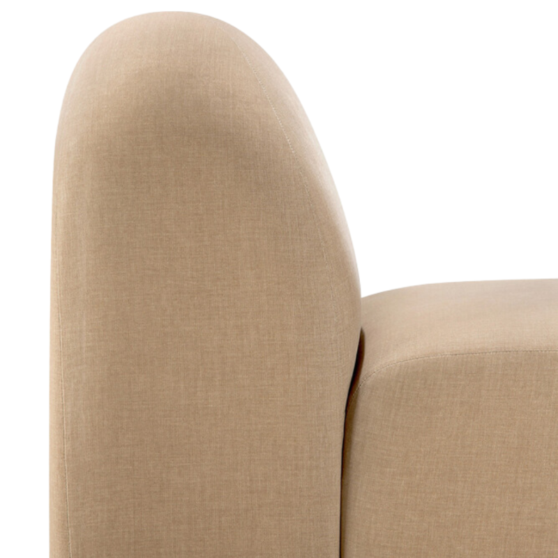 The Bulky Modular Sofa 1 Seater by Ethnicraft with a close-up from the side.