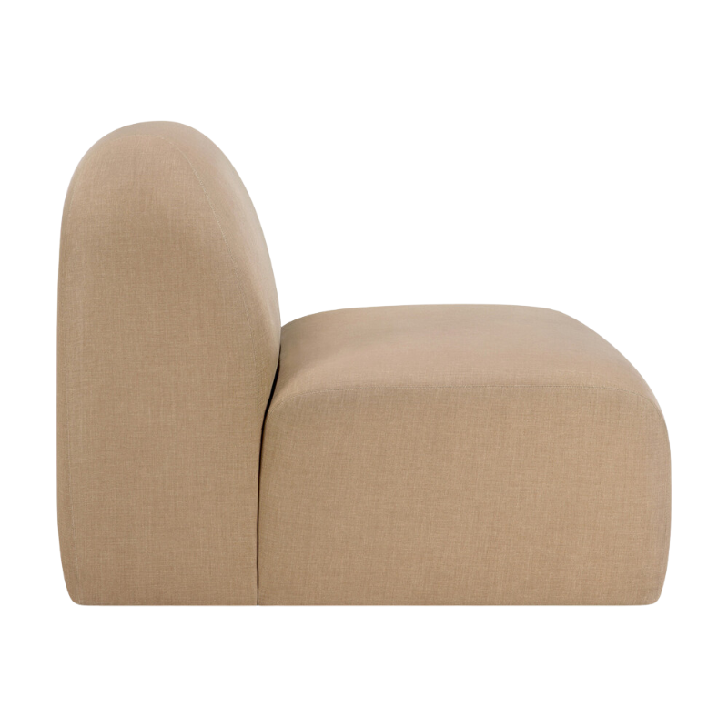 The Bulky Modular Sofa 1 Seater by Ethnicraft from the side angle.