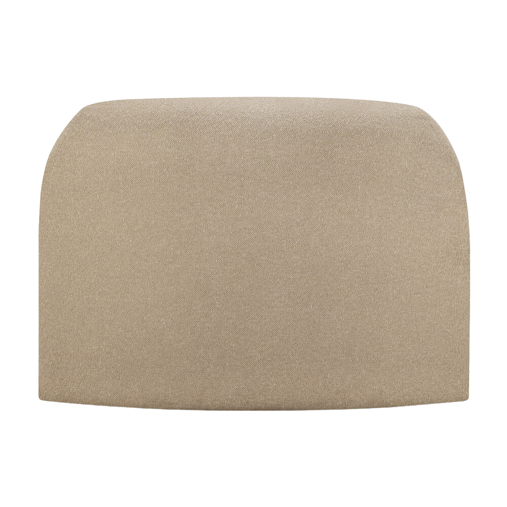 The Bulky Modular Sofa 45 Degrees Round Corner Almond from Ethnicraft with a back side.