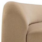 The Bulky Modular Sofa 45 Degrees Round Corner by Ethnicraft with a close-up of the backrest.