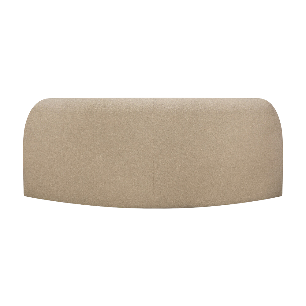 The Bulky Modular Sofa 90 Degrees Round Corner Almond by Ethnicraft from the back side.