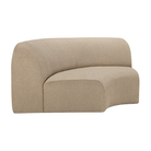 The Bulky Modular Sofa 90 Degrees Round Corner Almond by Ethnicraft from a side angle.
