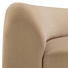 The Bulky Modular Sofa 90 Degrees Round Corner by Ethnicraft with a close-up of the backrest.