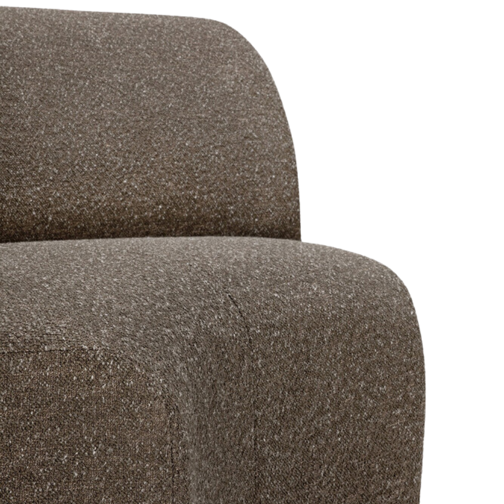 The Bulky Modular Sofa 90 Degrees Round Corner Cedar by Ethnicraft curves in detail.