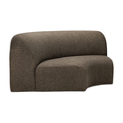 The Bulky Modular Sofa 90 Degrees Round Corner Cedar by Ethnicraft from the side angle.