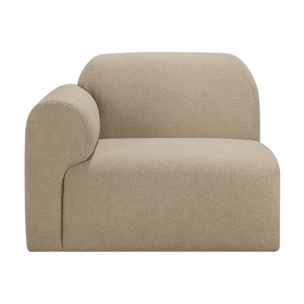 The Bulky Modular Sofa End Seater With L Arm Almond from Ethnicraft.