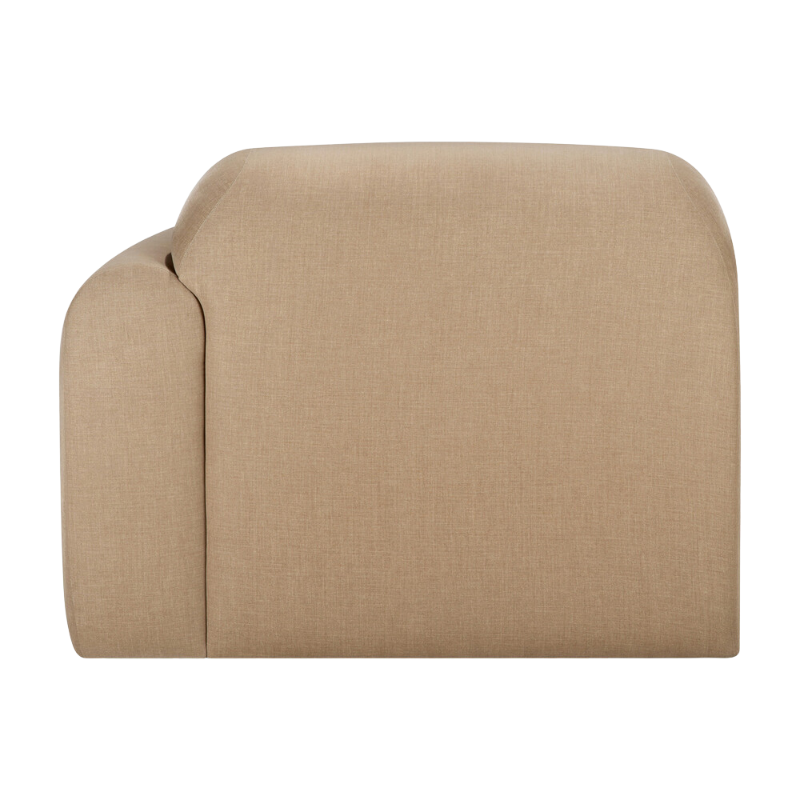 The Bulky Modular Sofa End Seater With L Arm by Ethnicraft from the back.