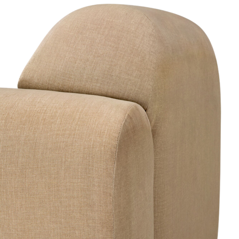 The Bulky Modular Sofa End Seater With L Arm by Ethnicraft with the details of the backrest.