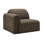 The Bulky Modular Sofa End Seater with L Arm Cedar from Ethnicraft with the side.