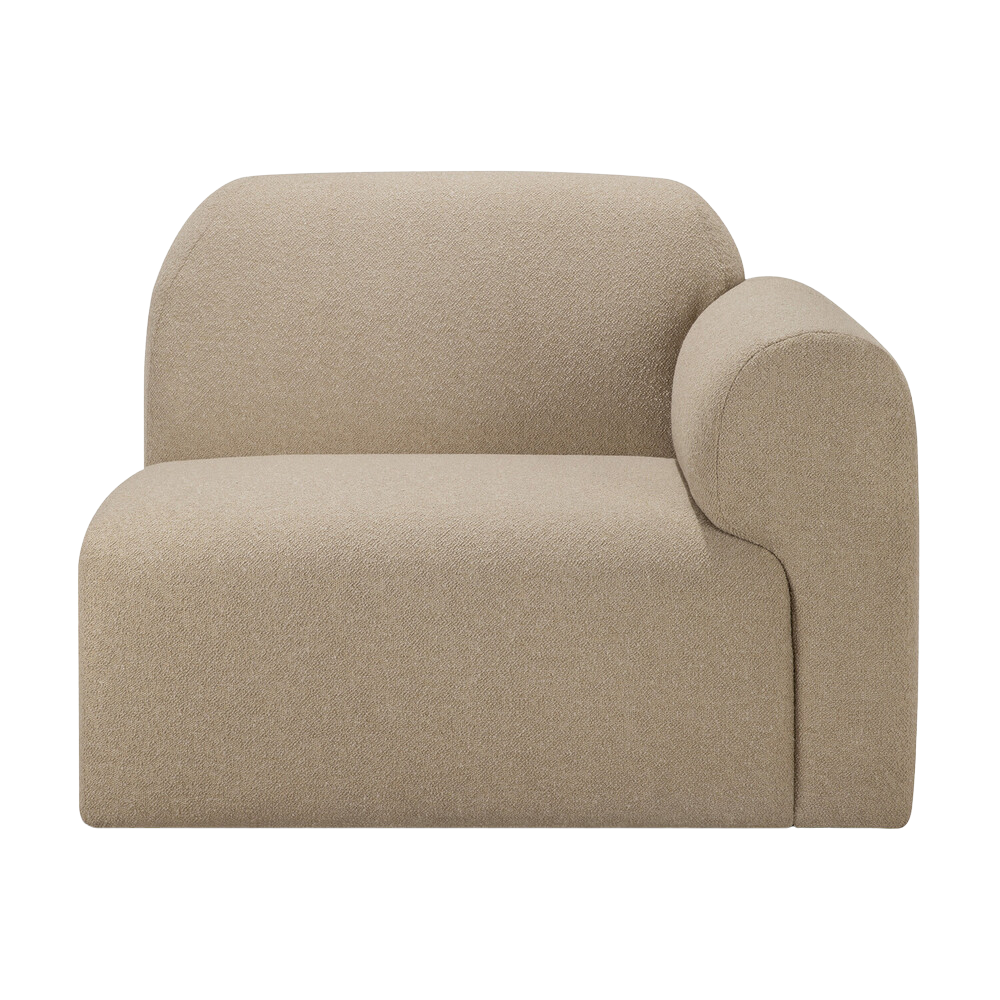 The Bulky Modular Sofa End Seater With R Arm Almond from Ethnicraft.