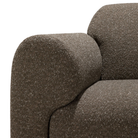 The Bulky Modular Sofa Set, Round 1-2 in Cedar from Ethnicraft with a close-up of the armrest.