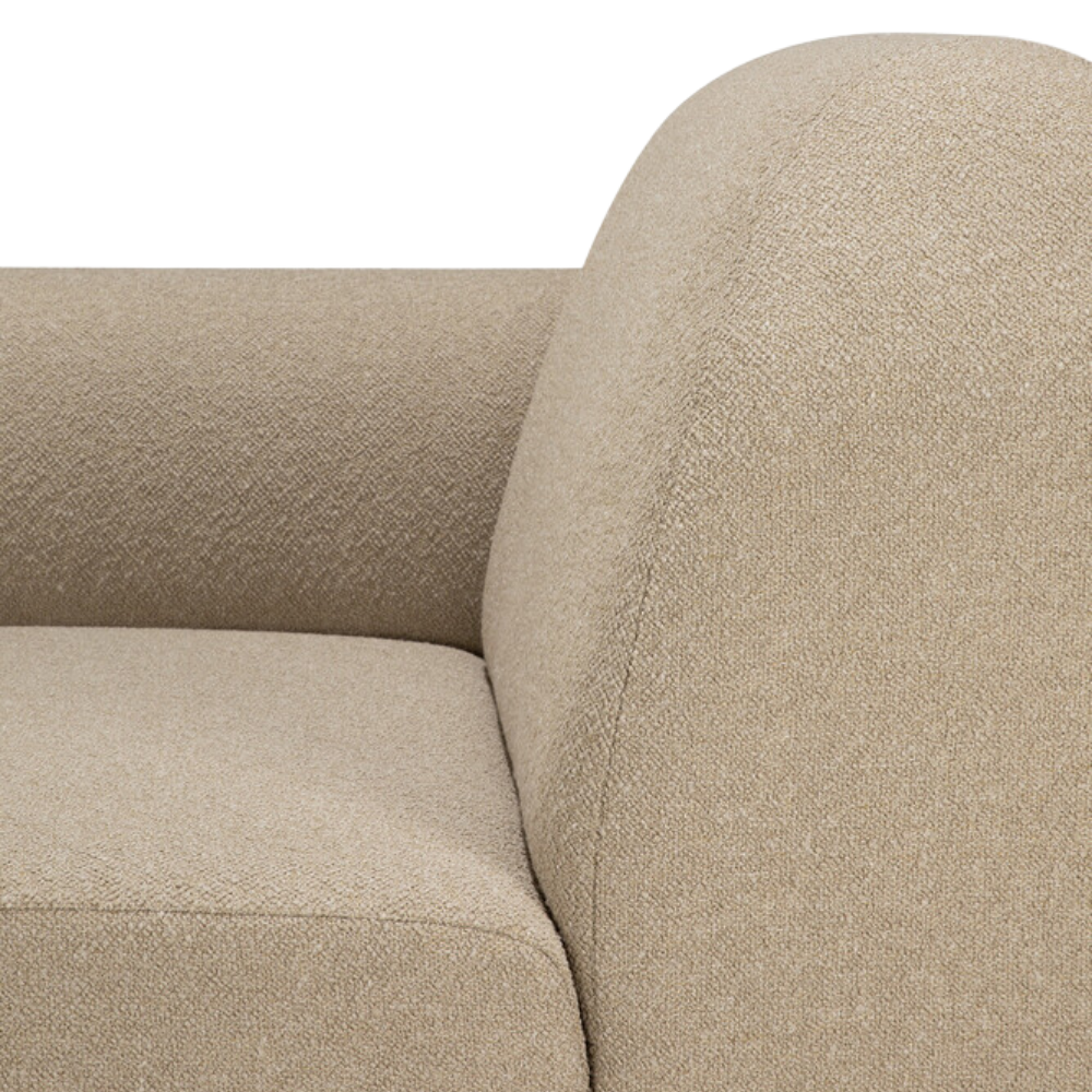 The Bulky Modular Sofa Set Square 1-2 Almond from Ethnicraft with a backrest close up.