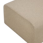 The Bulky Modular Sofa Set Square 1-2 Almond from Ethnicraft with a footstool.