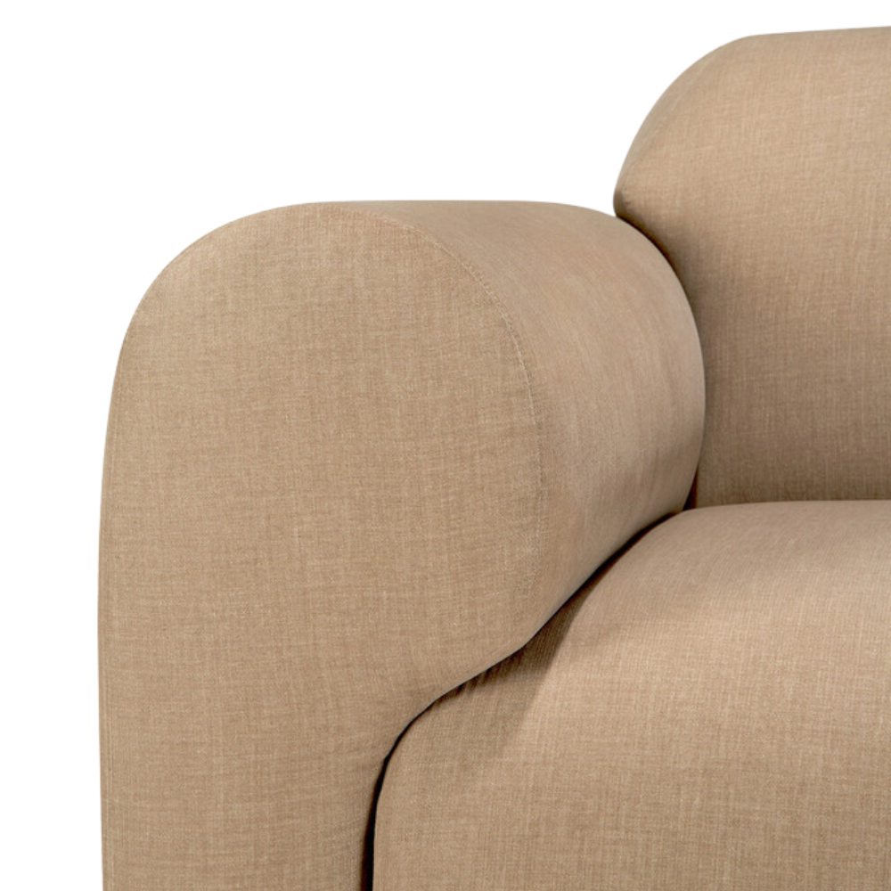 The Bulky Modular Standard Sofa Set Right from Ethnicraft with a close-up of the armrest.
