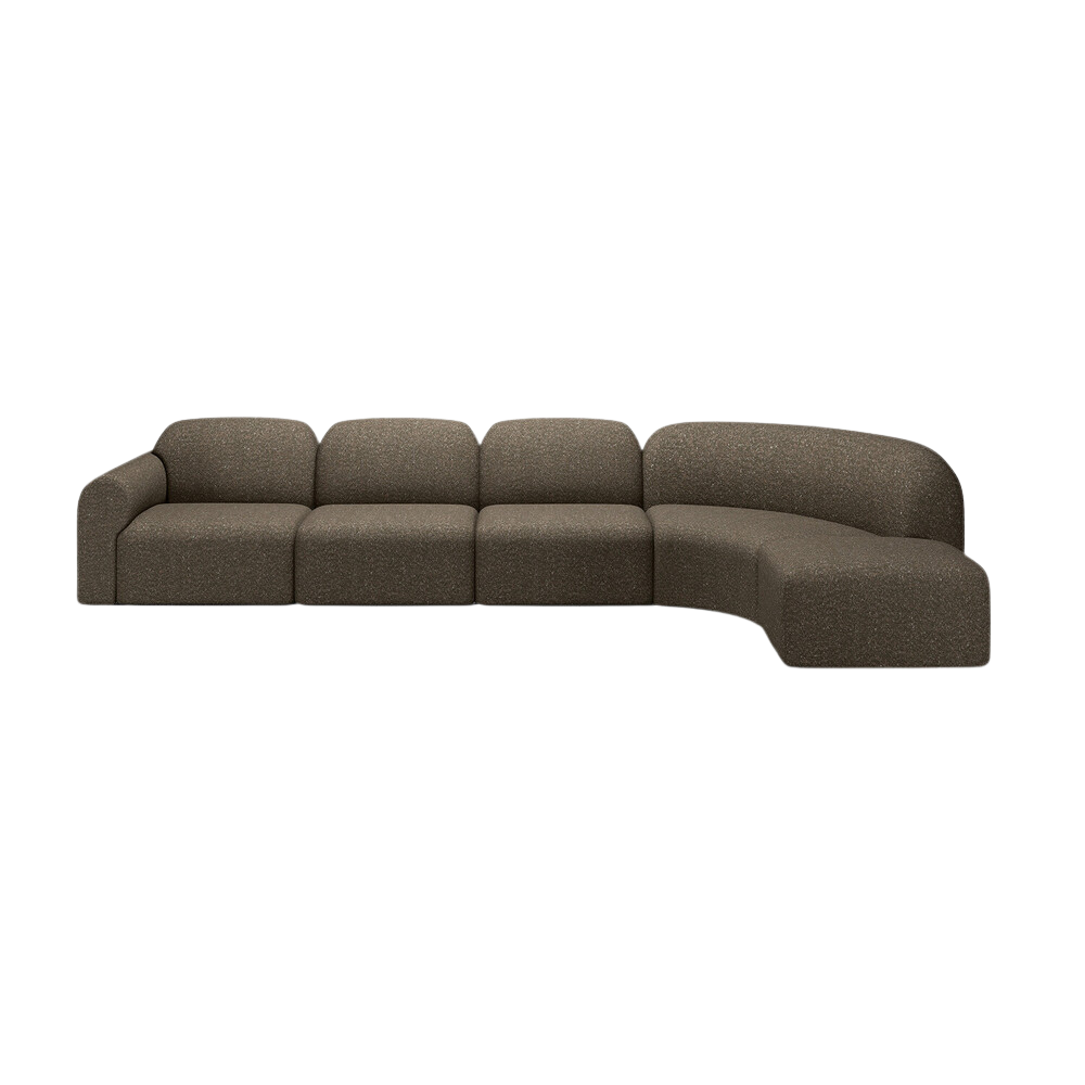 The Bulky Modular Standard Square Corner Sofa Set Right Cedar from Ethnicraft.