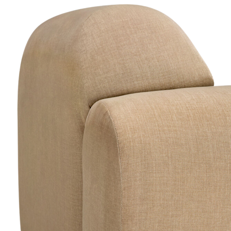 The Bulky Modular Three Seater Sofa from Ethnicraft with a close-up from the back side.