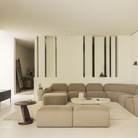 The Bulky Modular Three Seater Sofa from Ethnicraft in a living room.