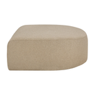 The Almond Bulky Semi-Circle Footstool from Ethnicraft with a side.