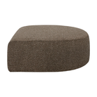 The Cedar Bulky Semi-Circle Footstool from Ethnicraft with a side.