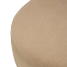 The Bulky Semi Circle Footstool by Ethnicraft from the top angle focusing on the seat.