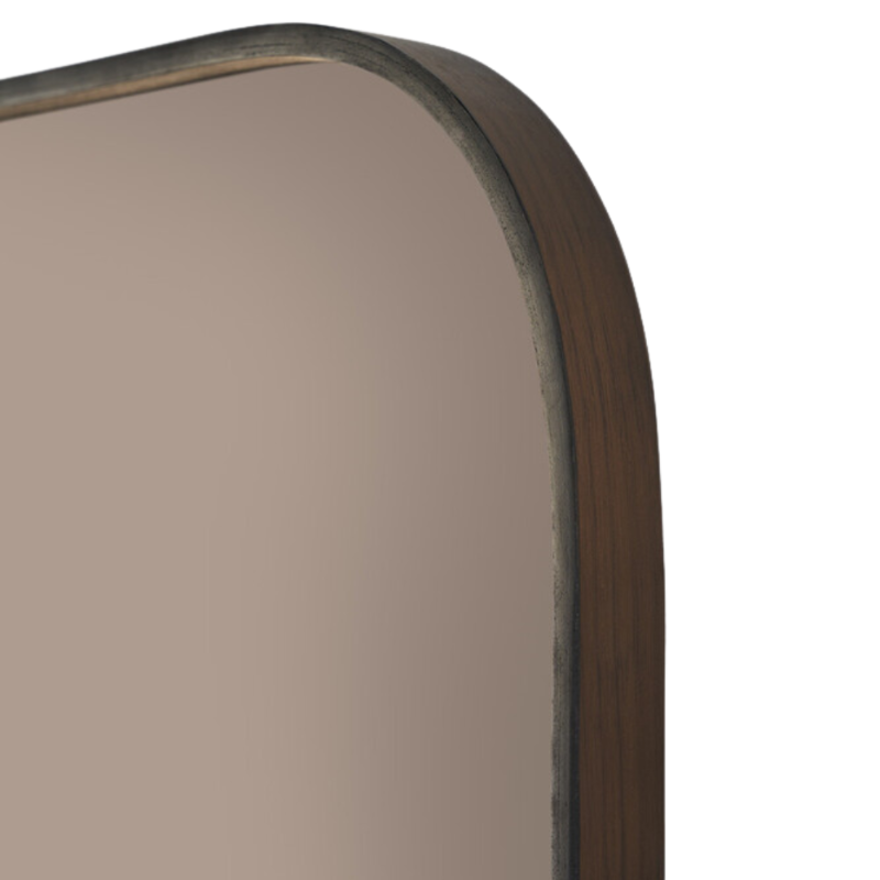 The Camber Wall Mirror with a close-up from the side.