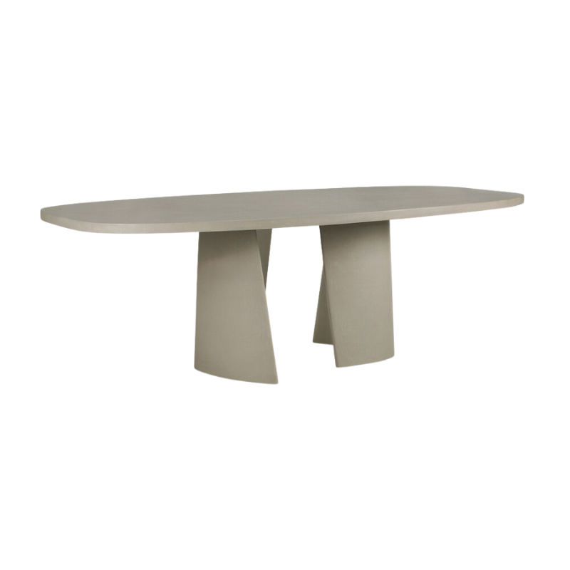 The Canyon Outdoor Dining Table by Ethnicraft from the back.