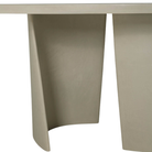 The Canyon Outdoor Dining Table by Ethnicraft leg gap detail.