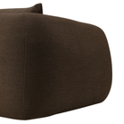 detailed view of the rear of the Figur Sofa by Ethnicraft 3-seater in Chocolate.