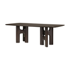 The 86.5 inch Flow Dining Table from Ethnicraft at an angle.