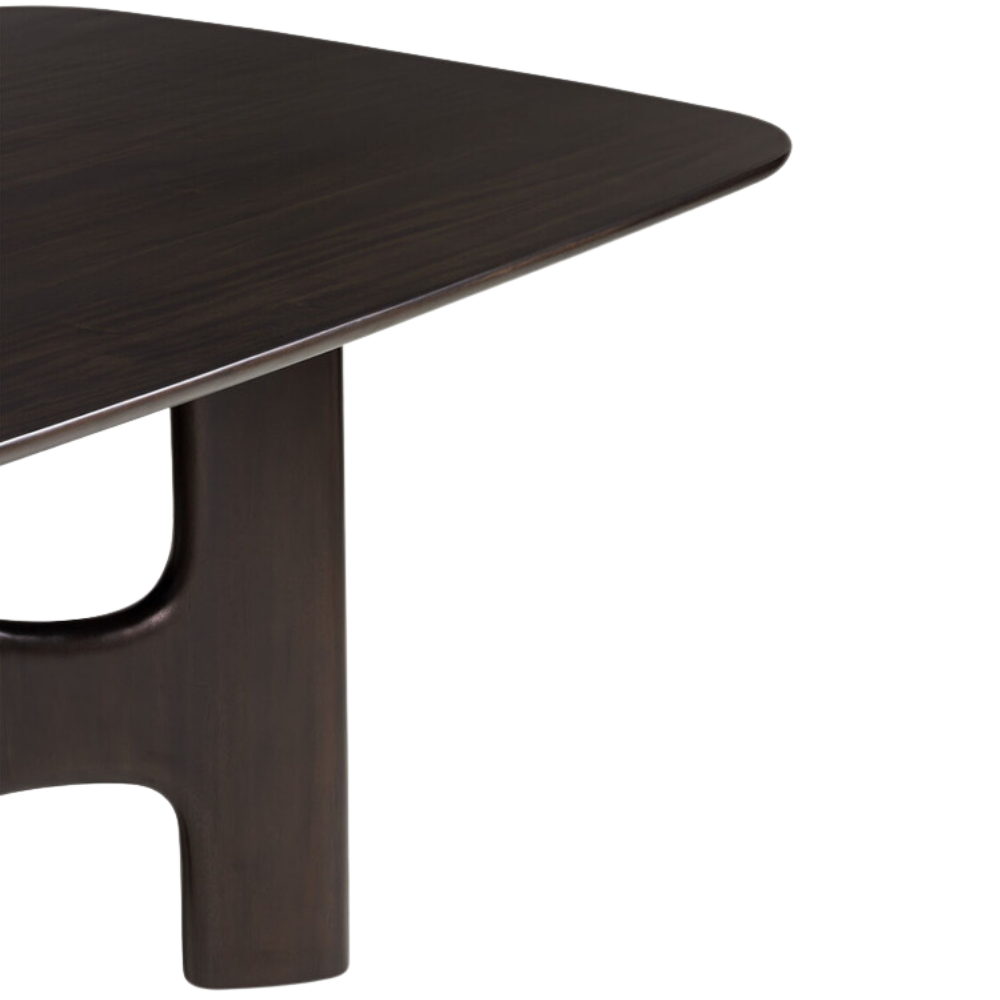 The Flow Dining Table from Ethnicraft showing the corner in detail. all-groups