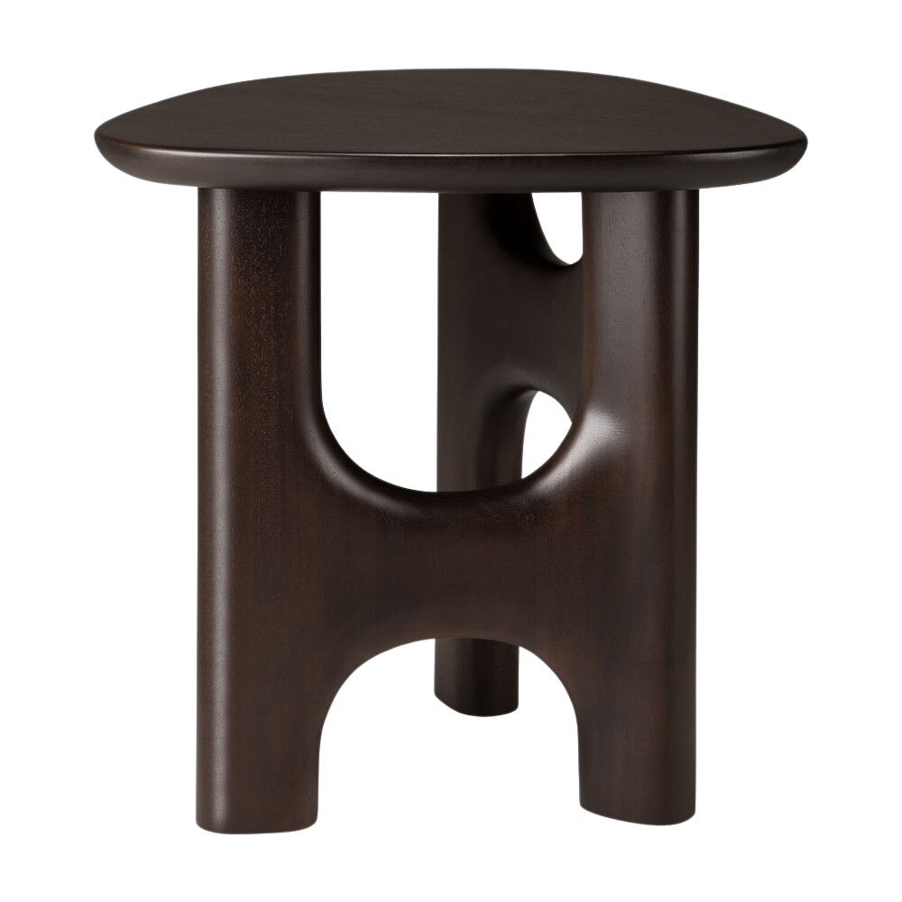 The Flow Side Table from Ethnicraft from an angle.