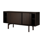 The 66-inch Flow Sideboard by Ethnicraft with both doors open.