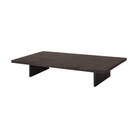 The Grooves Coffee Table 47 inches by Ethnicraft from the side angle.