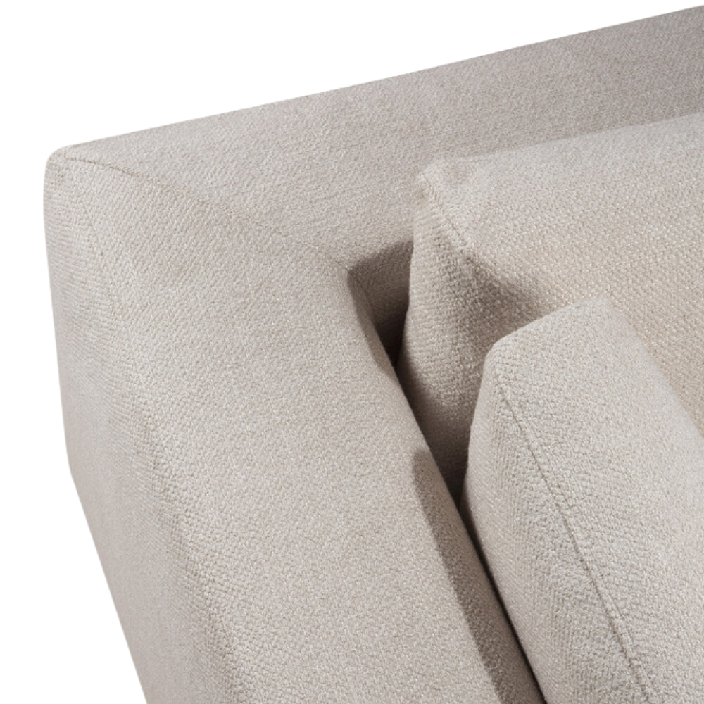 The Mellow Corner Ivory from Ethnicraft with the details from the top angle.