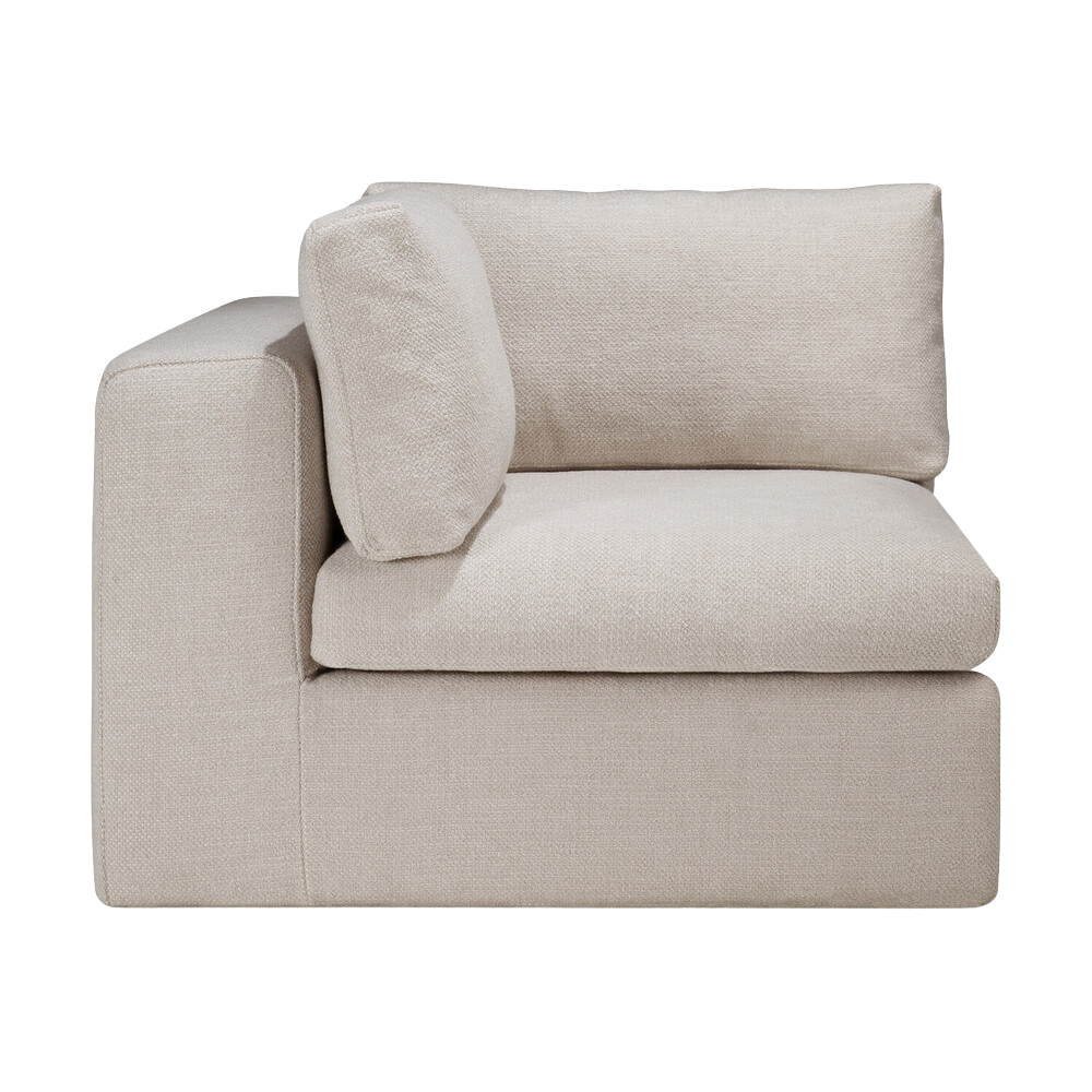 The Mellow Corner Ivory from Ethnicraft from the right side.