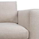 The Mellow Sofa Set Square 1-3 Ivory  from Ethnicraft with a close-up of the armrest.