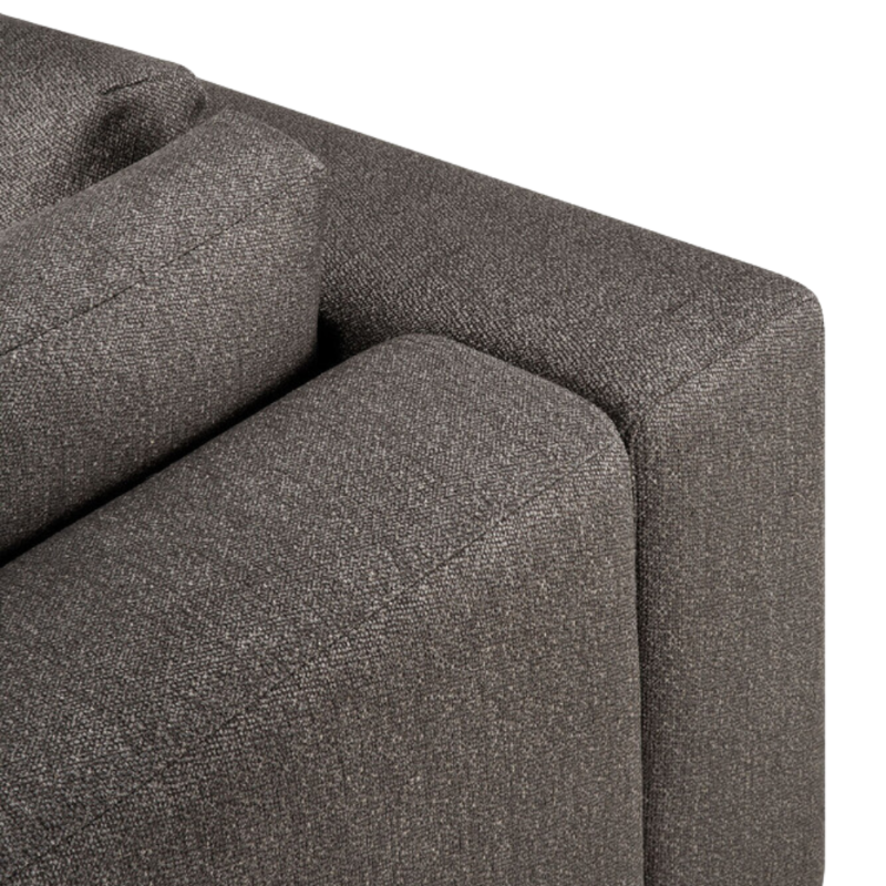 The Mellow Sofa Set Square 1-3 Granite from Ethnicraft with a close-up of the top angle.
