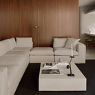 The Mellow Sofa Set Square 1-3 Ivory from Ethnicraft in a lounge.