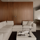 The Mellow Sofa Set Three Seater Ivory from Ethnicraft in a living room.